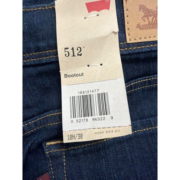 Levis Womens Dark Wash Denim Bootcut Jeans Mid Rise Slimming Size 10 Medium Fit - Picture 15 of 16